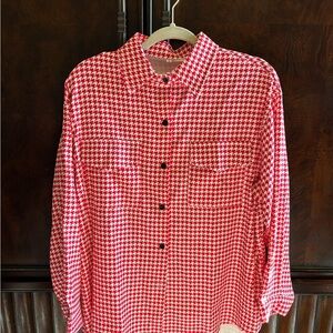 Red Houndstooth Women’s Shirt